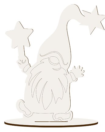 Białe Drewniane Ozdoby na Święta Bożę Narodzenie PREZENT do Stroika 10SZTUK, smxdsgn