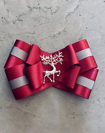 Brosza z Reniferem Święta Mikołajki, Pudrowy Różowy
