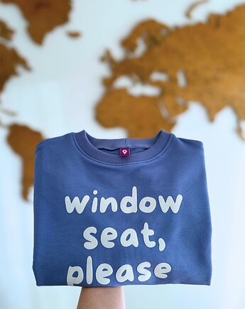 Bluza dziecięca WINDOW SEAT PLEASE - lawendowa, Wear Your Journey
