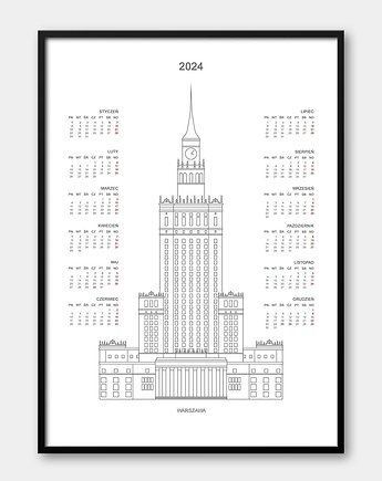 Plakat Kalendarz Warszawa 2024, Pracownia Och Art