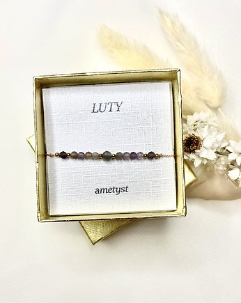 Bransoletka kamień urodzeniowy Luty- Ametyst, Sofija Jewelry