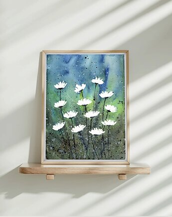 Oryginalna akwarela. Łąka A5, Malgorzata Domanska