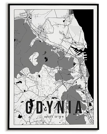 Plakat miasto POLSKA - GDYNIA 2 obraz MAPA, Bajkowe Obrazki