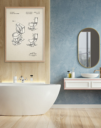 Toaleta - plakat 50x70 cm, minimalmill