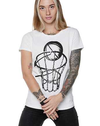 T-shirt damski UNDERWORLD Streetball biały, UNDERWORLD