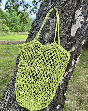 Torebka siatka typu shopper bag zielona, Made by Jaga