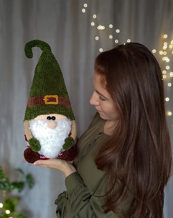 Krasnal 50 cm, Skrzat świąteczny, Prezent na Boże Narodzenie, EcoToysByNastya