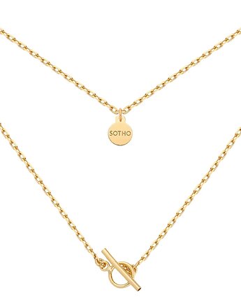 Złoty masywny łańcuszek z ozdobnym zapięciem, SOTHO