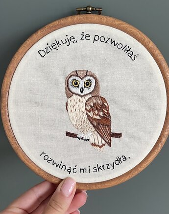 Tamborek haftowany, metryczka, podziękowania, Boski Haft