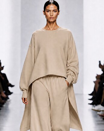 Bluza piaskowa oversize YY700400, YULIYA BABICH