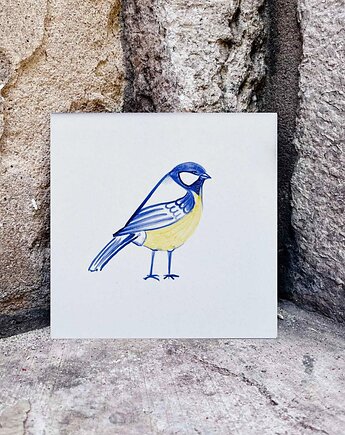 Sikorka namalowana na kafelku, AZUL kafelki