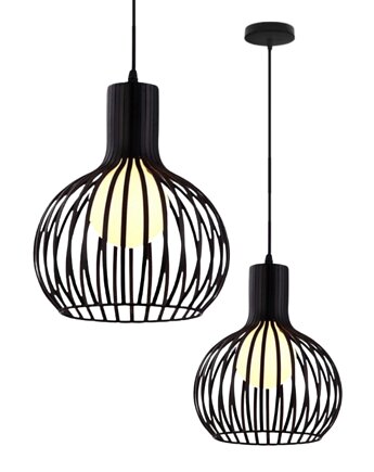 Lampa wisząca zwis żyrandol lampa na sufit czarna LED E27, VOLTA LIGHT