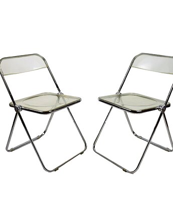 Para krzeseł Plia Anonima, Castelli, design Giancarlo Piretti lata 70., Think Modern