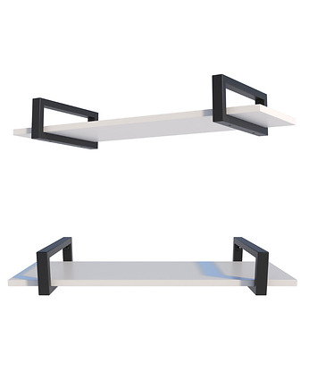 Półka Wisząca na Ścianę Biel Alpejska  80 cm Loftowa Nowoczesna, A.D Home