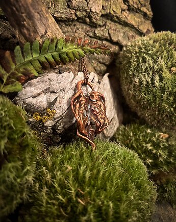Naszyjnik miedziany Liść Monstery, Małe Dobra natural design