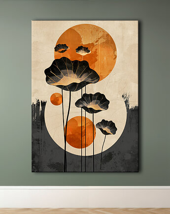 Lotus - Obraz na płótnie - Druk Blejtrama - Chiński Orient, Zen #71, Black Sapphire Art