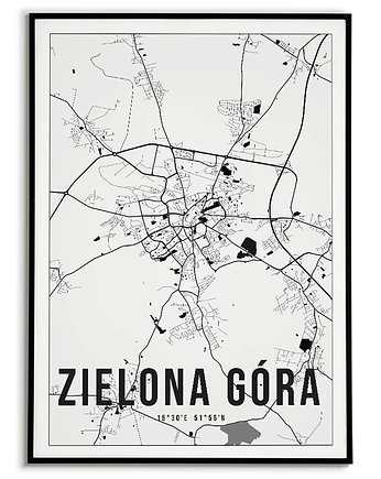 Plakat miasto POLSKA - ZIELONA GÓRA 2 obraz MAPA, Bajkowe Obrazki