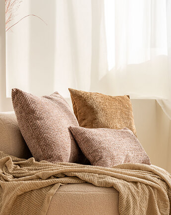 Różowo-beżowy zestaw 3 poduszek dekoracyjnych Teli, OSOBY - Prezent dla żony