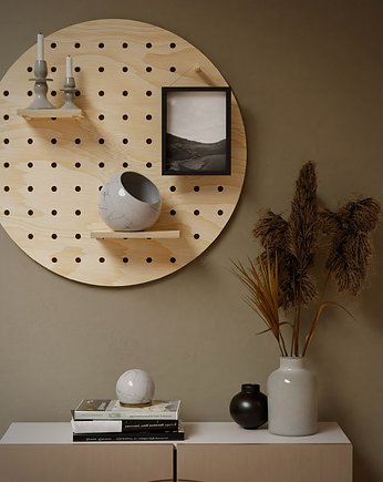 Półka pegboard, tablica koło, wymiar: FI 56 CM, lobster design