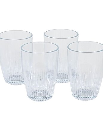 Komplet czterech szklanek, duński design, lata 70, produkcja: Dania, Przetwory design