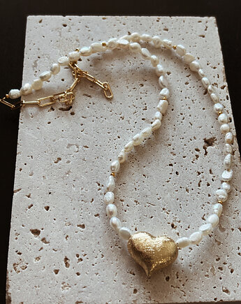 Naszyjnik z pereł naturalnych Serce, Chmolowska Jewellery