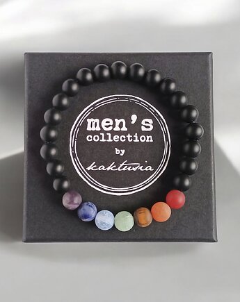 Chakra bracelet : wszystkie czakry : męska bransoletka, kaktusia