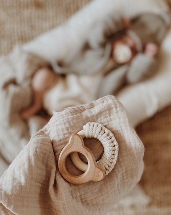 Drewniany gryzak klonowy dla dziecka, OKAZJE - Prezent na Baby shower