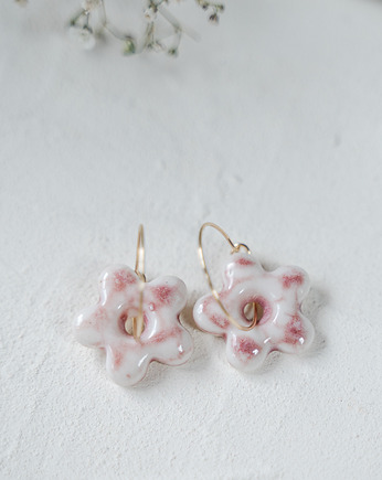 Kolczyki porcelanowe BLOOM, rękoczyny