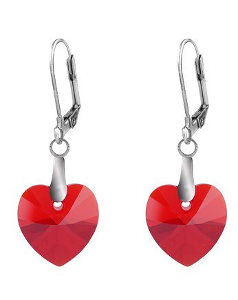 Czerwone kolczyki z kryształami Swarovskiego, Silver Violet