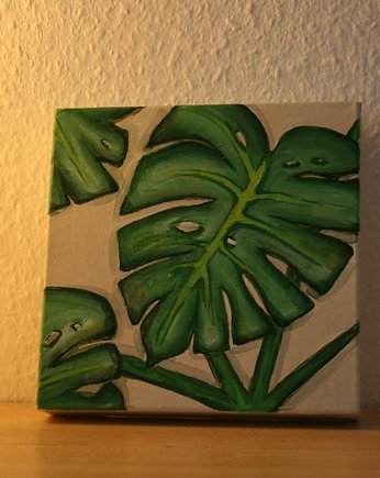 Monstera - akryl, MOSKIT Marta Oniszk