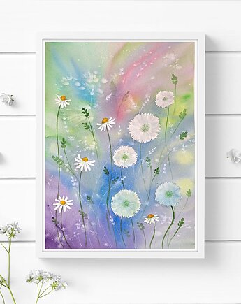 Oryginalna akwarela. Dmuchawce A3, Malgorzata Domanska