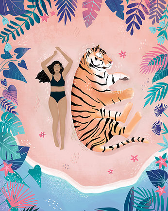 Plakat the girl and the tiger, nadia kubczak