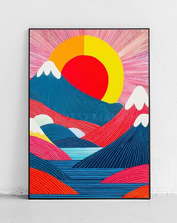 Plakat Słońce nad górami, Harvest Maison