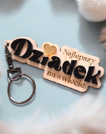 Brelok z grawerem prezent na Dzień Dziadka, Natu Artwork
