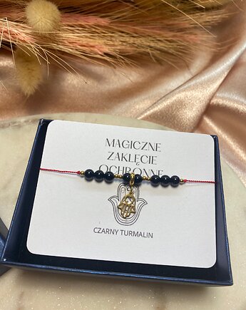 Bransoletka na nici, kamienie naturalne - MAGICZNE ZAKLĘCIE OCHRONNE, la liva art