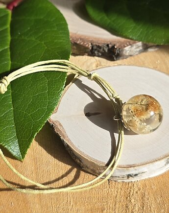 Bransoletka z prawdziwymi kwiatami regulowana, zkwiatem