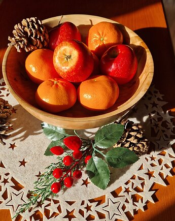 Miska na owoce z drewna jabłoniowego, Fairytalewood