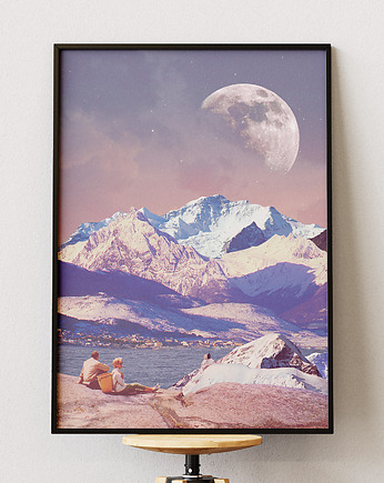 Plakat Kolaż - Górski Pejzaż - Dekoracja do salonu, pokoju, biura, DAPIDOKA