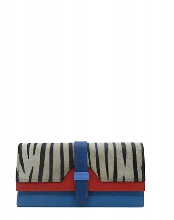 Portfel damski skórzany ze skrawków kolorowy przegródki na karty OLIVKA, Olivka Warsaw
