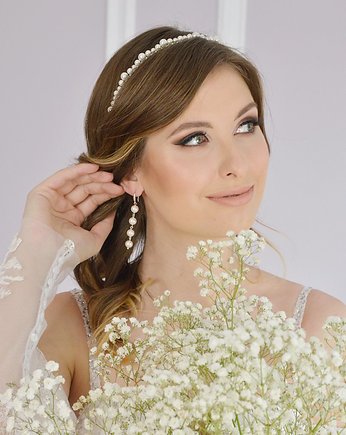 Srebrne kolczyki z perłami Swarovskiego, Anelis Atelier