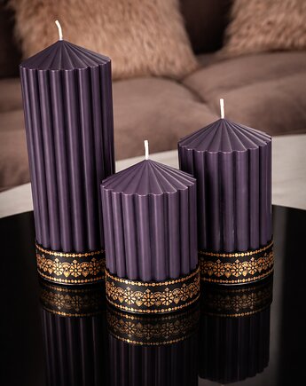 Świece sojowe zestaw 3 świec sojowych świeca sojowa Midnight, NOVILIA