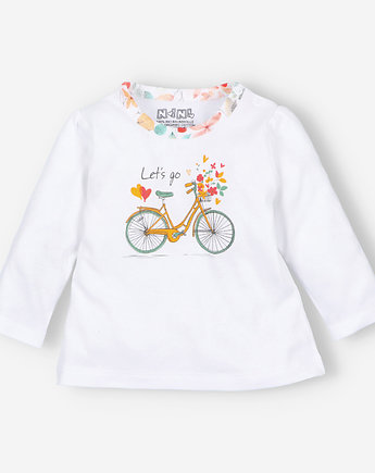 Bluzka niemowlęca BICYCLE z bawełny organicznej dla dziewczynki, Nini
