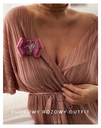 Brosza z Koliberkiem Nowość, Pudrowy Różowy