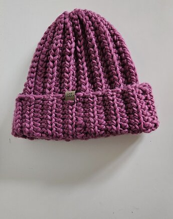 Czapka wełniana w kolorze starego różu, Las i Łąka