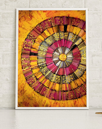 Mandala pomarańczowa - plakat B2, Katarzyna Radzka