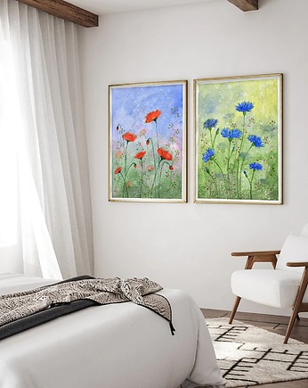 Zestaw 2 prac. Maki i chabry, Malgorzata Domanska