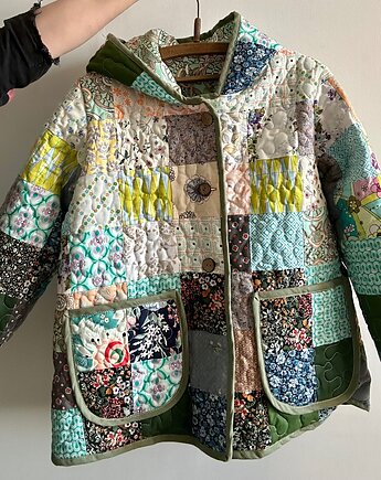Kurtka patchworkowa damska z kapturem, Dom Artystyczny