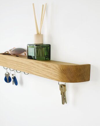 Dębowy wieszak na klucze do przedpokoju, POZYTYWNIE W DREWNIE