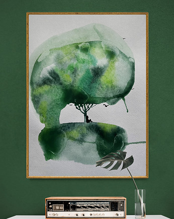 Sam ze sobą, malowany obraz, AAS Art Studio