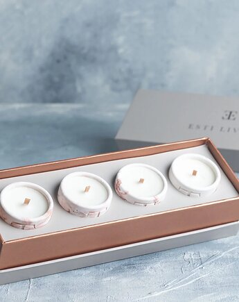 Zestaw 4 świeczek Copper Charm, Esti